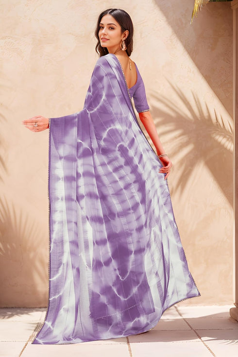 Vasthrlay Fashion Chiffon Shibori Printed Ethnic Wear