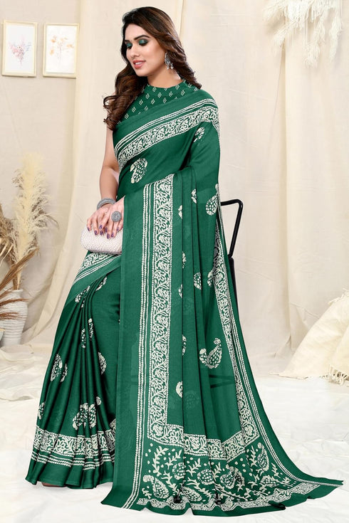 Vasthrlay Fashion Chiffon Printed Black Ethnic Wear