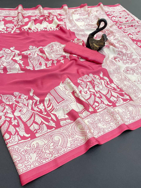 Vasthrlay Modal Kalamkari Designer Beautiful Blouse