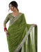 Vasthrlay Georgette Embroidery Unstitched Pink Saree
