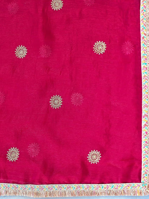 Vasthrlay Georgette Sequins Rani Saree