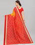 Vasthrlay Bandhani Printed Unstitched Red Saree