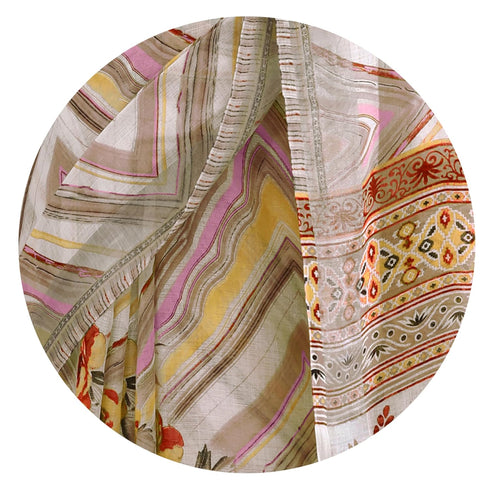 Vasthrlay Fashion Chevron Printed Ethnic Wear