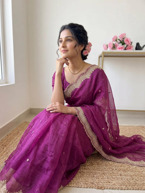 Vasthrlay Embroidery Saree