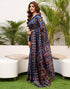 Vasthrlay Womens Printed Unstitched Green Saree