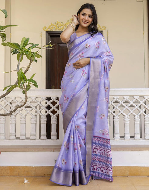 Vasthrlay Womens Striped Unstitched Dusty Pink Saree