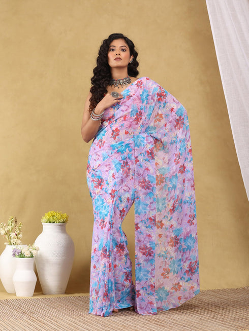 Vasthrlay Georgette Floral Saree