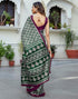 Vasthrlay Womens Printed Unstitched Maroon Saree