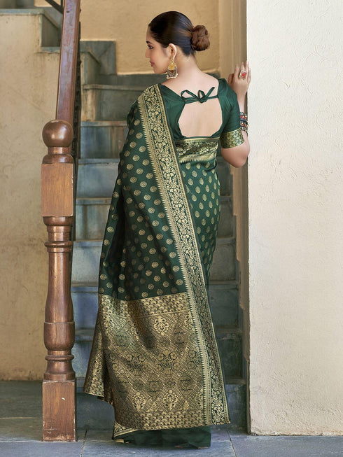 Vasthrlay Banarasi Unstitched Saree