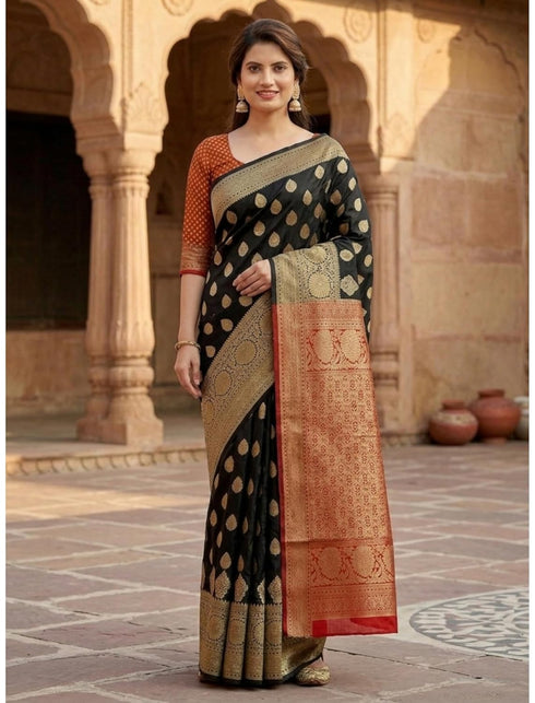 Vasthrlay Banarasi Freesize Ethnic Wear