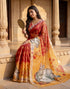 Vasthrlay Womens Printed Unstitched Dusty Pink Saree