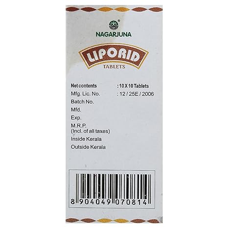 Nagarjuna Ayurveda Liporid Tablets