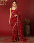 Vasthrlay Georgette Bandhani Unstitched Rani Pink Saree