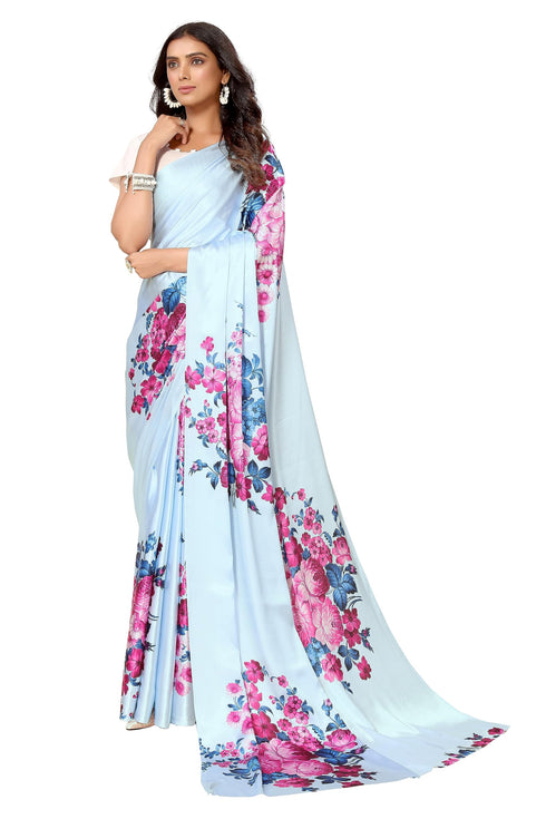 Vasthrlay White Unstitched Saree