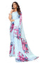 Vasthrlay White Unstitched Saree