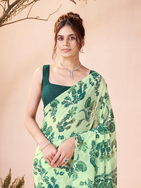 Vasthrlay Georgette Printed Saree