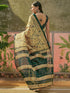 Vasthrlay Womens Printed Unstitched Beige Saree