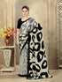 Vasthrlay Womens Printed Light Pista Green Saree With Unstitched Blouse Piece