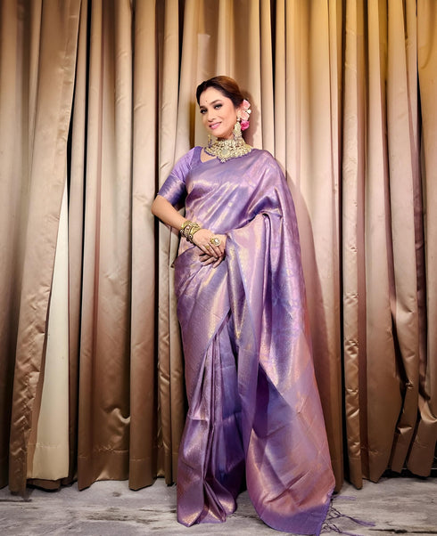 Vasthrlay Banarasi Unstitched Saree