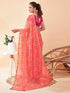 Vasthrlay Chiffon Bandhani Unstitched Peach Saree