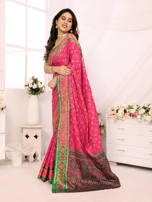 VasthrlayKanjivaram Banarasi Unstitched Rani Free Ethnic Wear