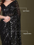 Vasthrlay Georgette Embroidery Worksaree Black Ethnic Wear