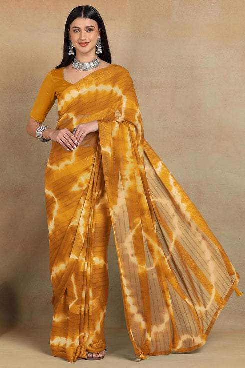 Vasthrlay Fashion Georgette Green Ethnic Wear