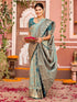 Vasthrlay Banarasi Unstitched Light Green Saree