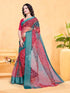 Vasthrlay Organza Printed Unstitched Rani Free Ethnic Wear