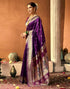 Vasthrlay Paithani Banarasi Unstitched Green Saree