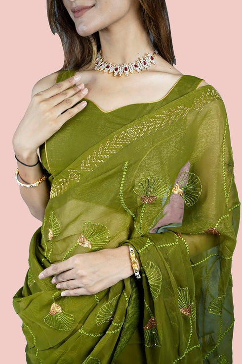 Vasthrlay Embroidered Shimmer Ethnic Wear