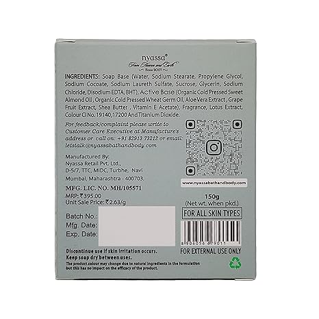 Nyassa Luxurious Divine Lotus Handmade Natural Bathing Soap