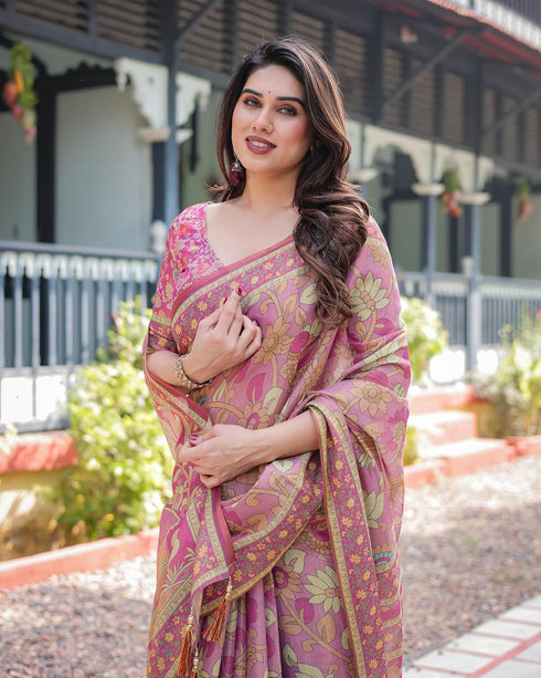 Vasthrlay Turquoise Embroidery Traditional Saree