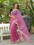 Vasthrlay Sequins Embroidery Turquoise Saree