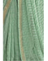 Vasthrlay Embroidery Georgette Unstitched Sky Blue Saree