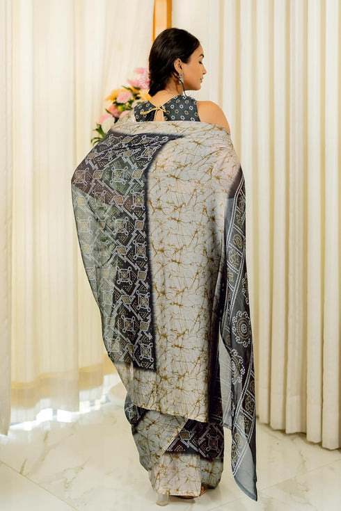 Vasthrlay Fashion Chiffon Dusty Turquoise Ethnic Wear