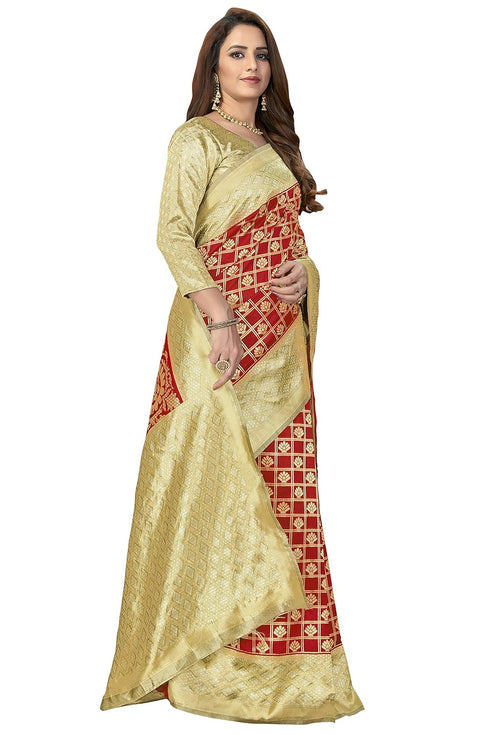 Vasthrlay Banarasi Gs Vivah Red Ethnic Wear