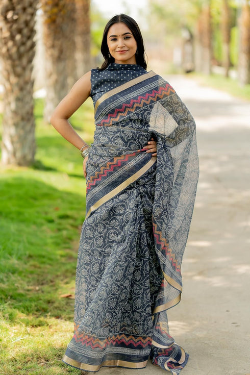 Vasthrlay Fashion Polyester Printed Dusty Ethnic Wear