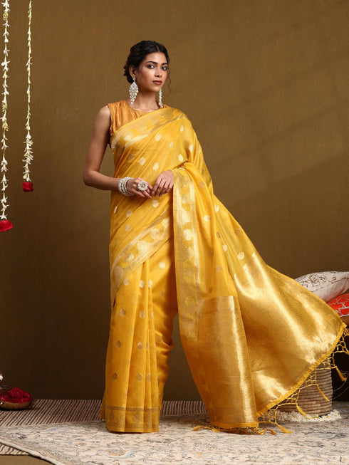 Vasthrlay Banarasi Unstitched Saree