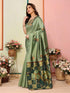 Vasthrlay Grey Kanjivaram Unstitched Saree