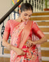 Vasthrlay Womens Printed Unstitched Beige Saree