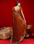 Vasthrlay Georgette Embroidery Unstitched Maroon Saree