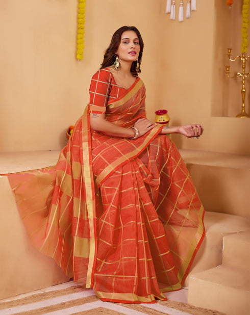 Vasthrlay Cotton Unstitched Saree
