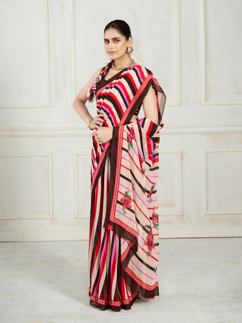 Vasthrlay Georgette Unstitched Saree