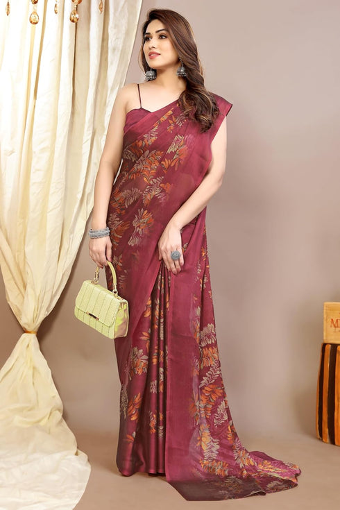 Vasthrlay Fashion Chiffon Turquoise Ethnic Wear