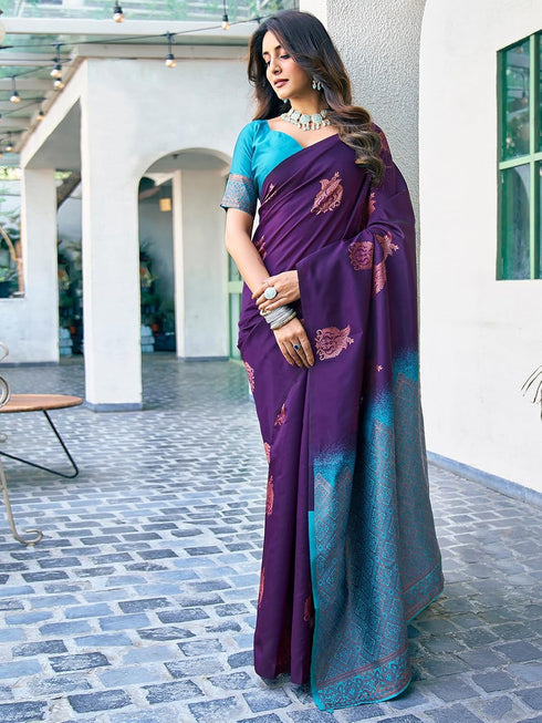 Vasthrlay Banarasi Jacquard Unstitched 3697s120n Teal