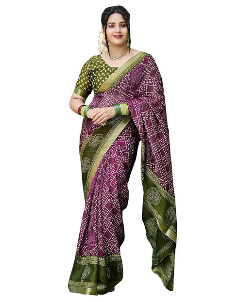 Vasthrlay Chiffon Printed Unstitched Pink Saree
