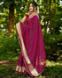 Vasthrlay Georgette Leheriya Unstitched Blue Saree