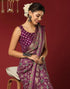 Vasthrlay Georgette Bandhani Unstitched Dark Green Saree