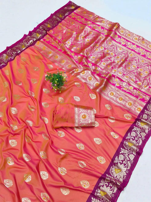 Vasthrlay Kanjivaram Banarasi Festival Unstitched Saree